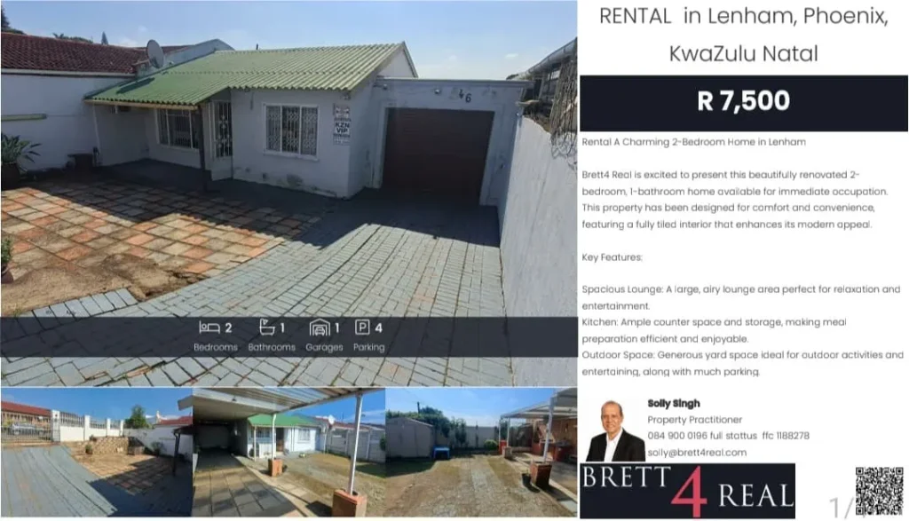 Brett4Real advert for a house for rent for display purposes